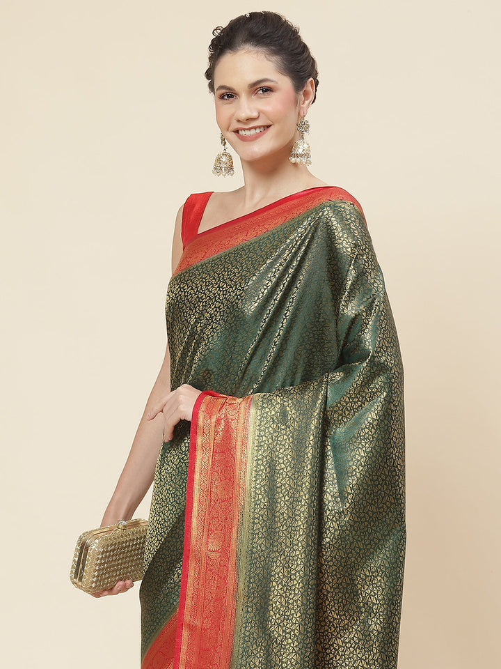 Zari Jaal Woven Handloom Saree