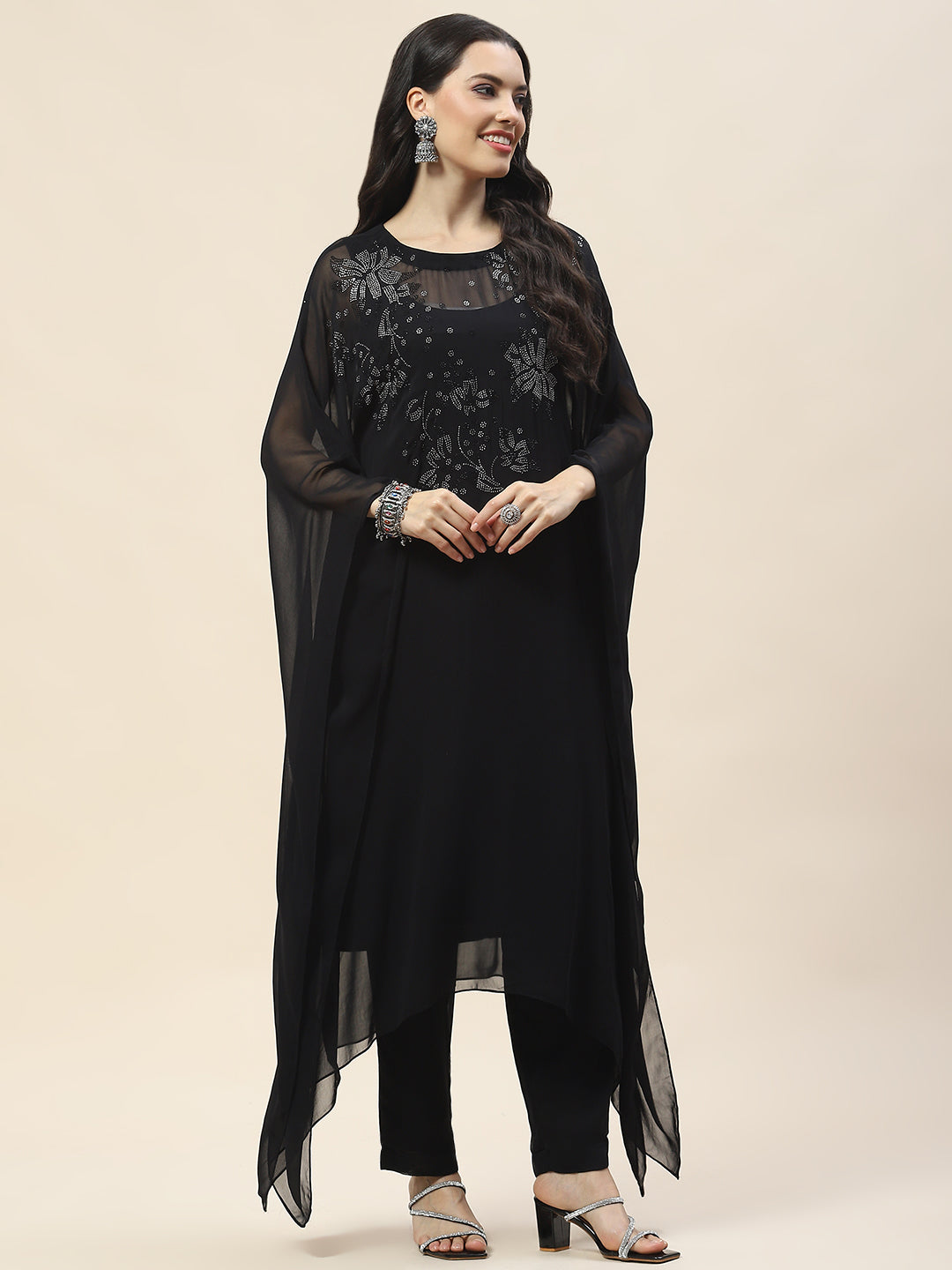Swarovski Georgette Kurta With Pants