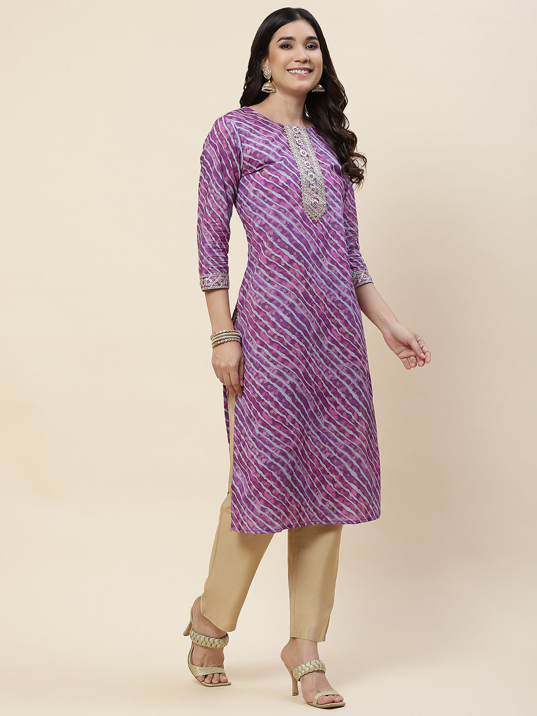 Leheriya Printed Cotton Kurta