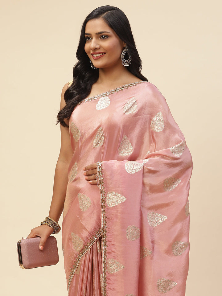 Woven Embroidered Banarasi Saree