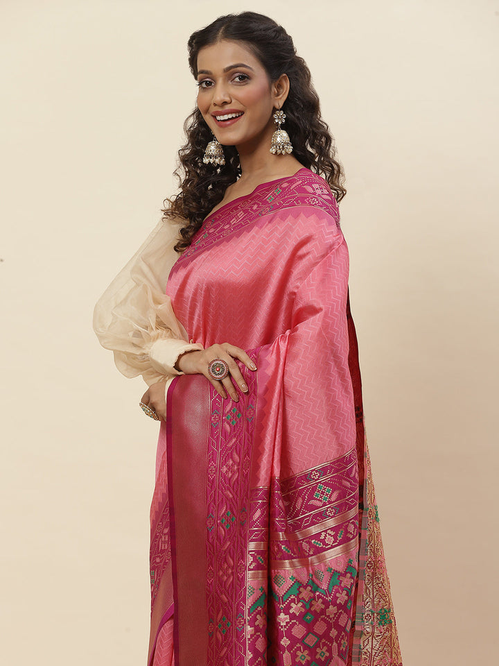 Zari Jaal Woven Handloom Saree