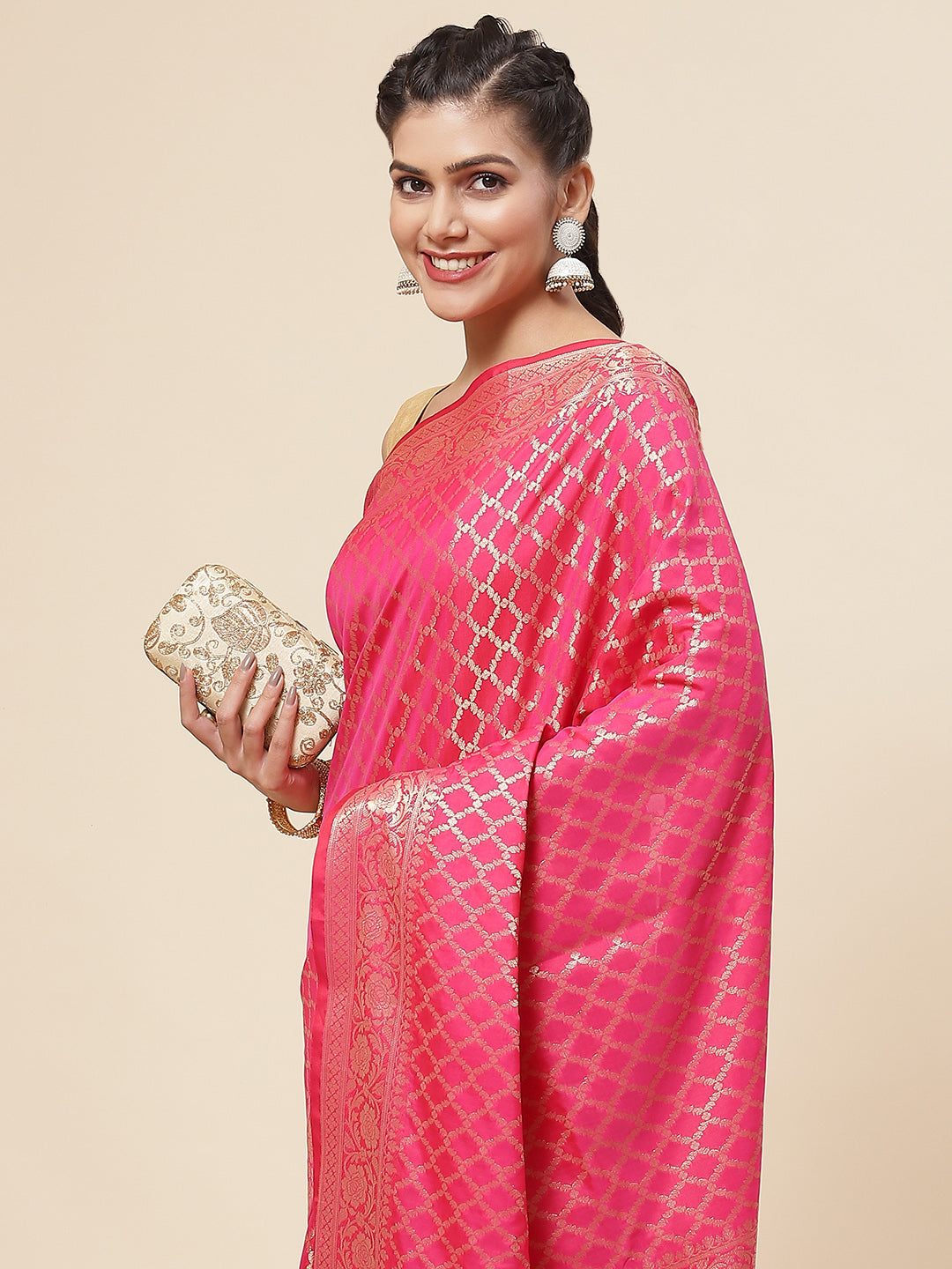 Zari Jaal Woven Cotton Saree