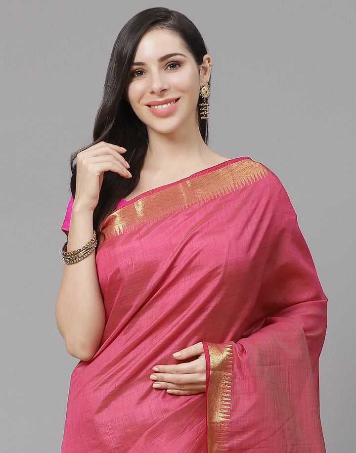 Zari Border Art Handloom Woven Saree