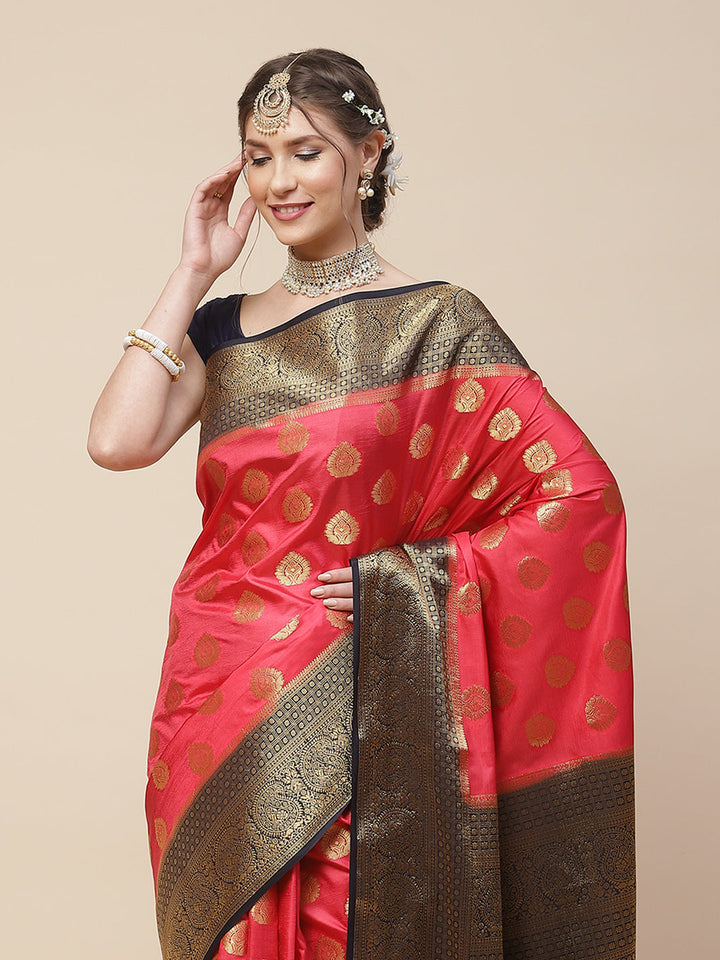Zari Booti Woven Art Handloom Saree
