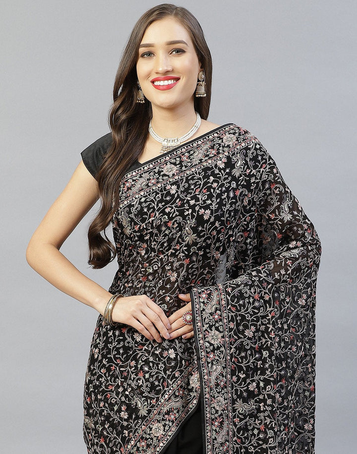 Georgette Embroider Saree