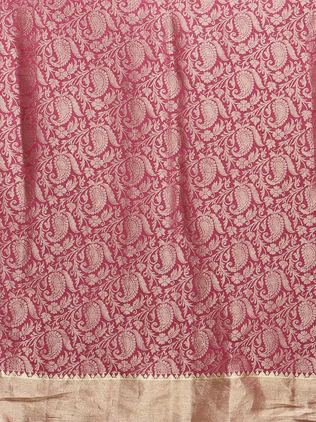 Brocade Zari Border Georgette Plain Saree