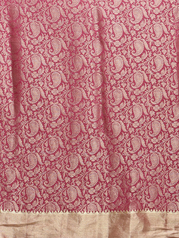 Brocade Zari Border Georgette Plain Saree