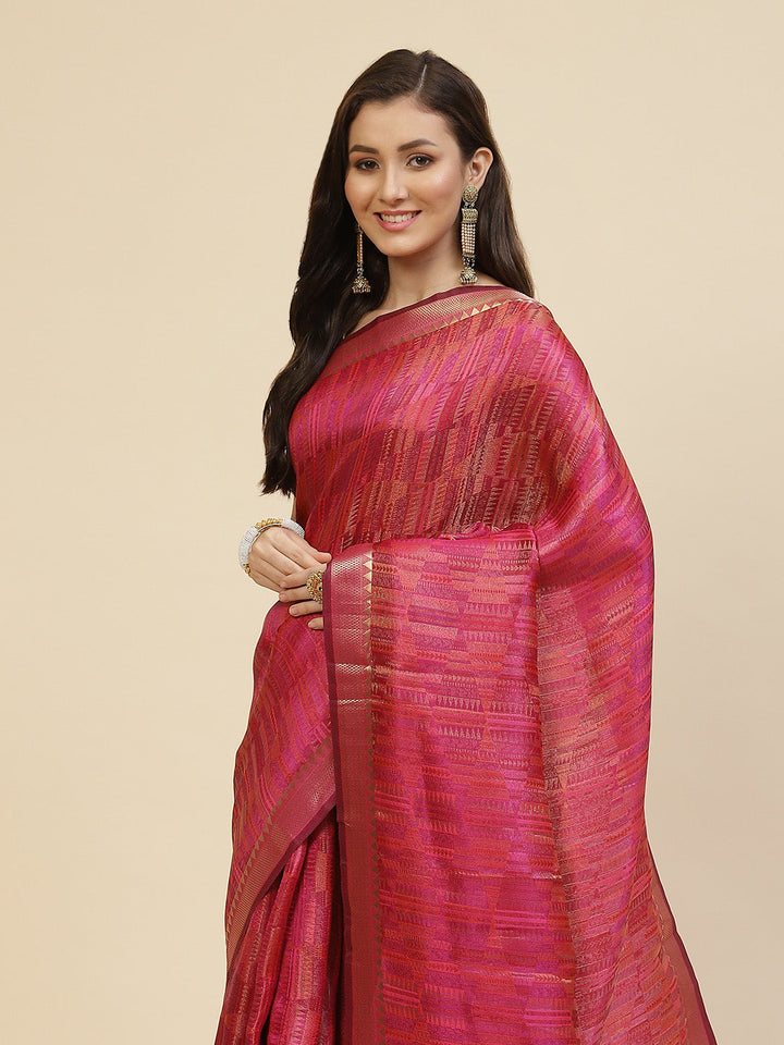 Zari Jaal Cotton Woven Saree