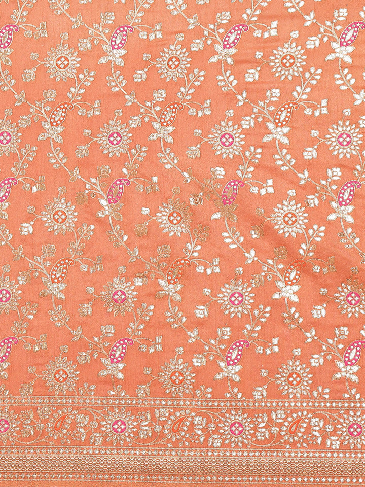 Gota Work Banarasi Woven Saree