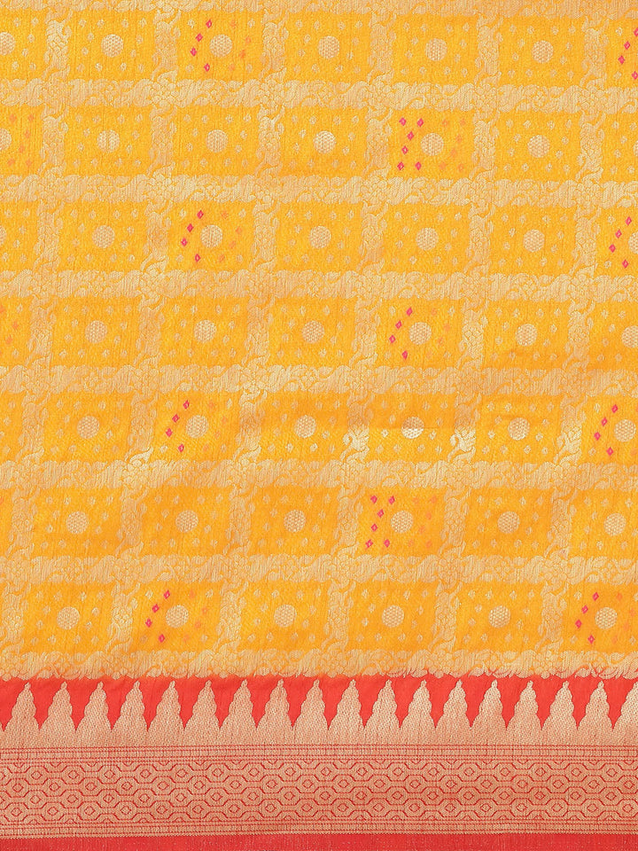 Bandhez Art Handloom Saree with Zari Border