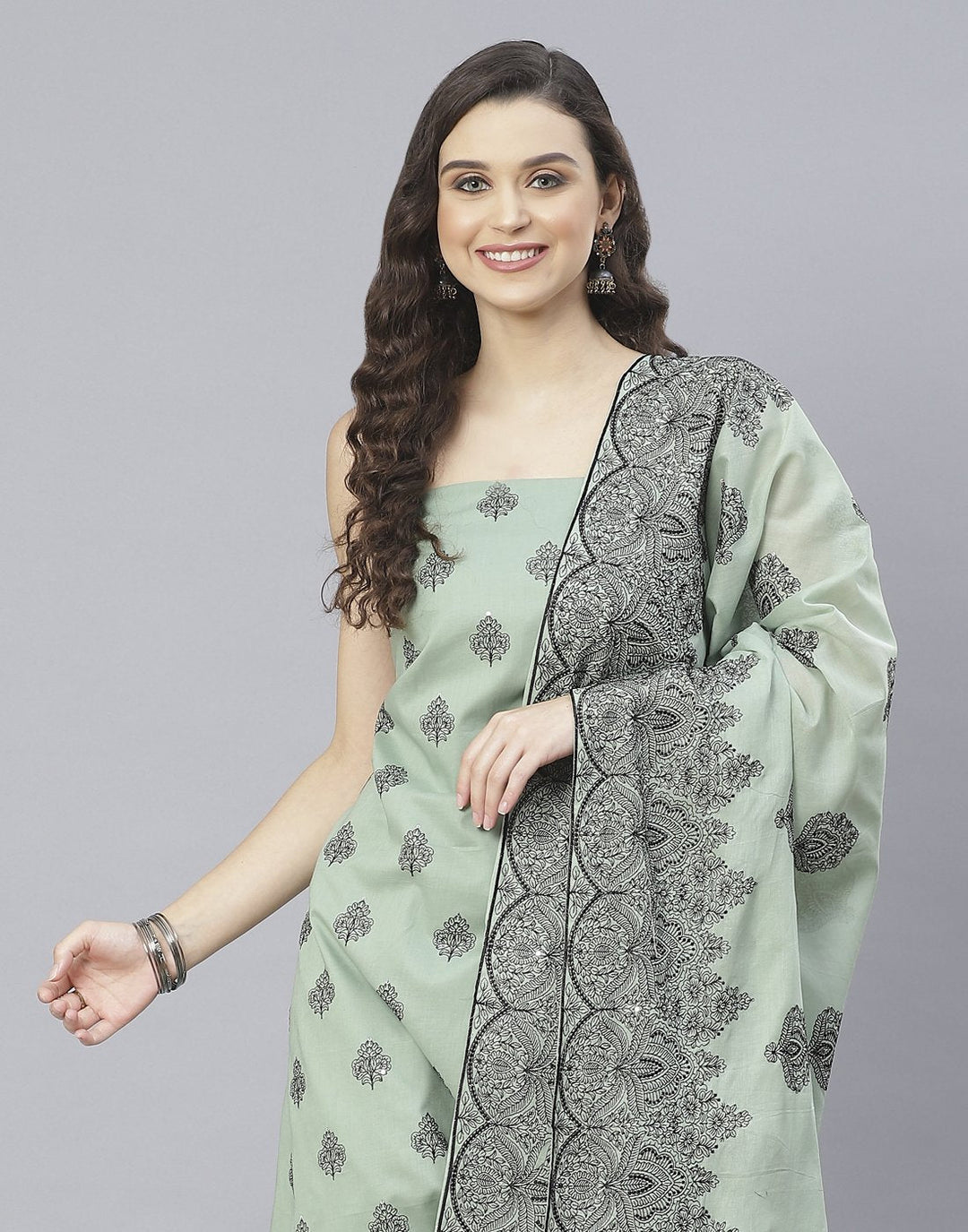 Cotton Embroidered Suit Set