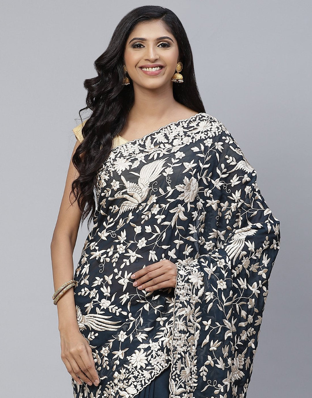Art Georgette Embroidery Saree