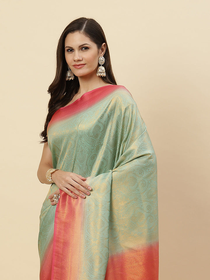 Zari Jaal Art Handloom Woven Saree