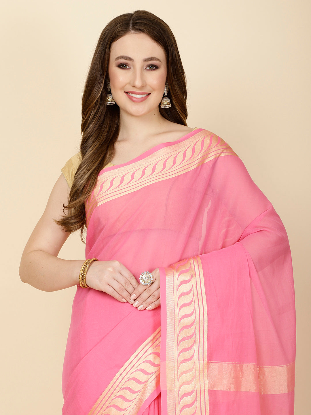 Resham Border Woven Cotton Saree