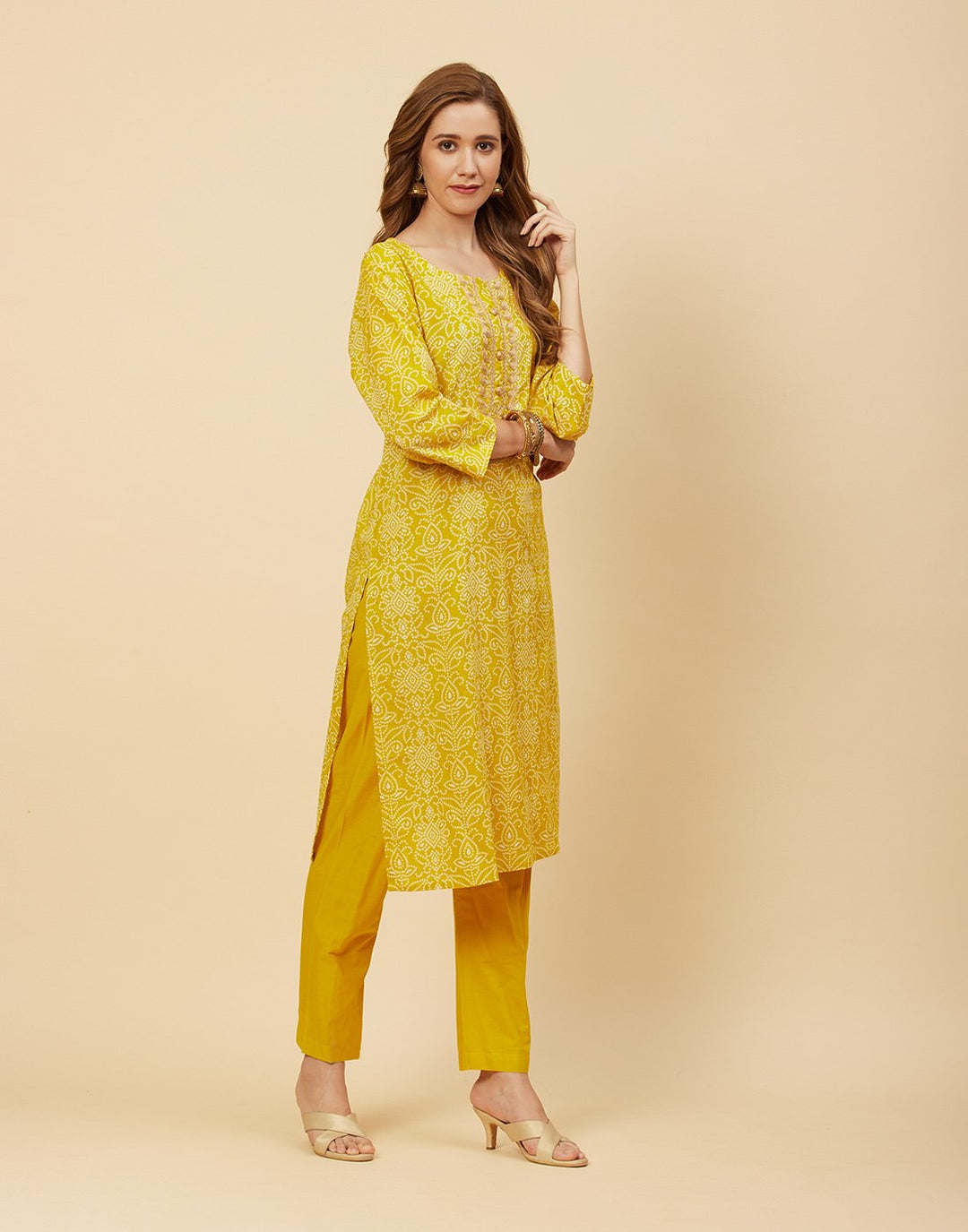 Printed Cotton Kurti With Pant