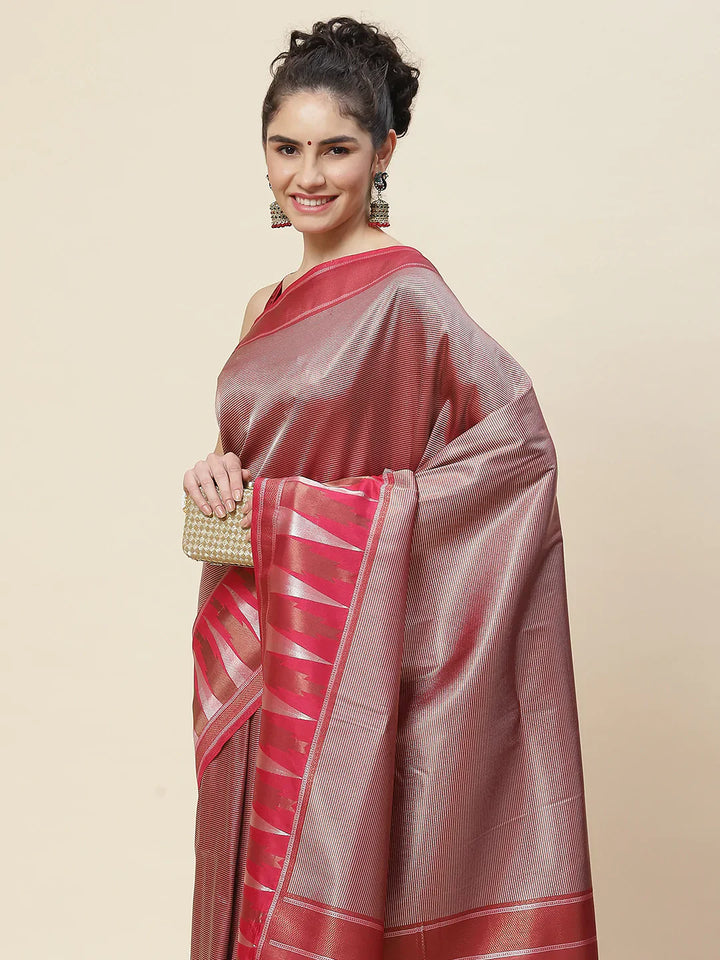 Zari Jaal Handloom Woven Saree