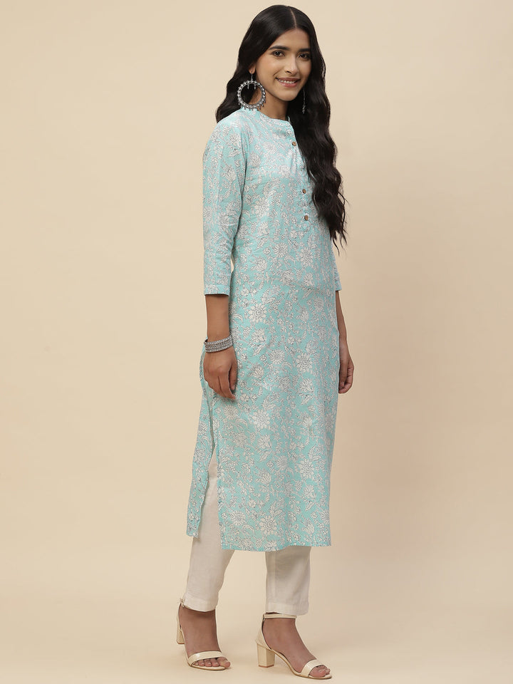 Floral Printed Cotton Kurta