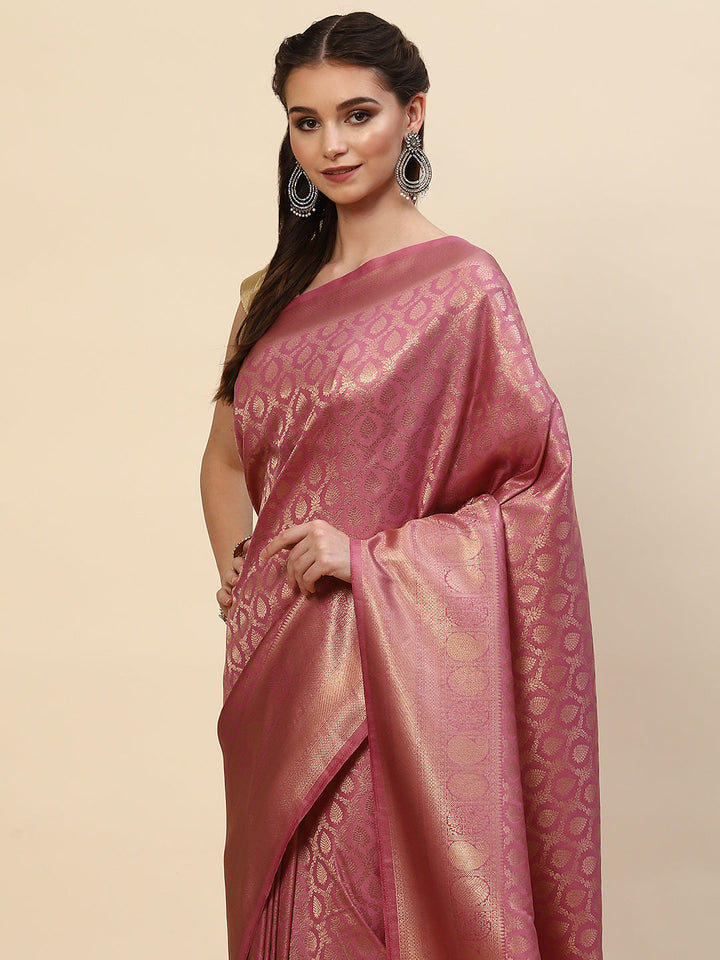 Brocade Zari Jaal Handloom Woven Saree