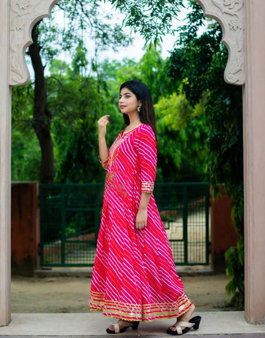 Printed Cotton Anarkali Kurti