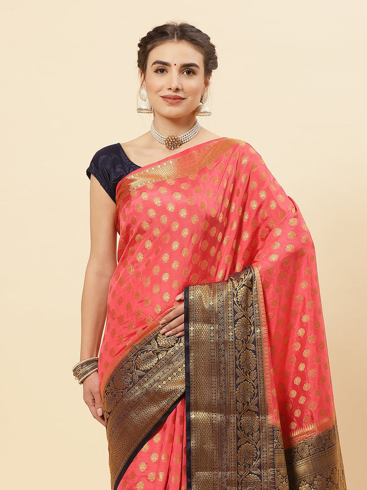 Art Handloom Saree with Zari Border Booti