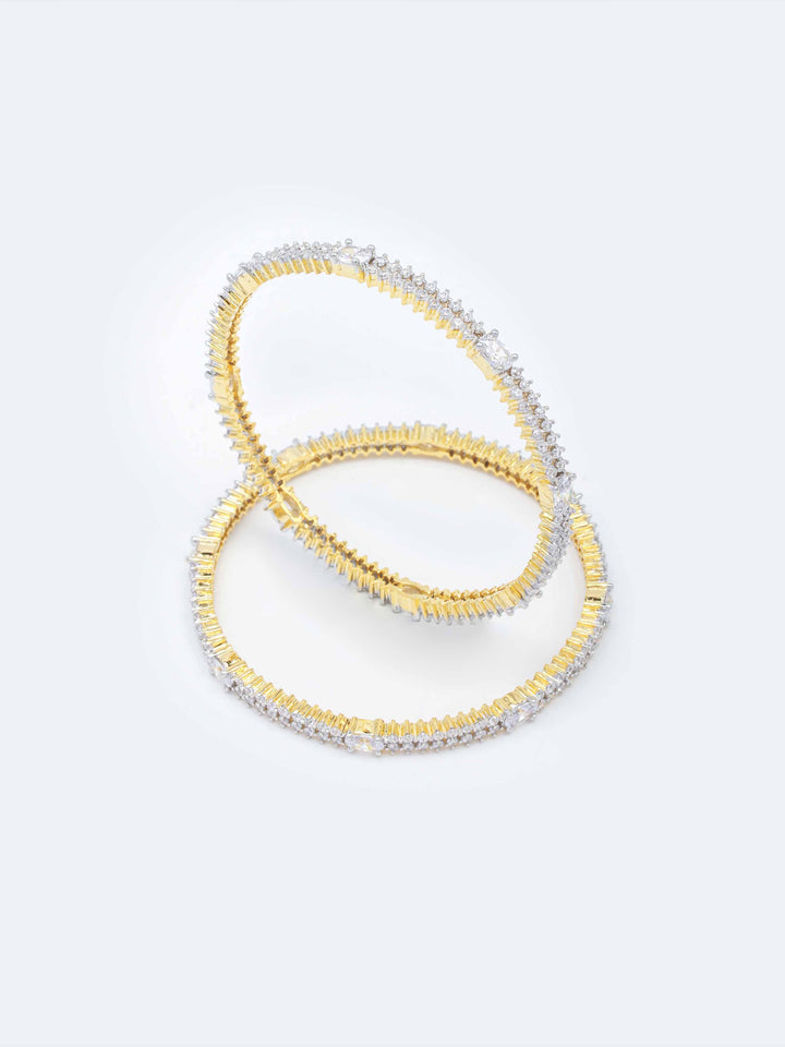 Gold &amp; Silver AD Bangles Set