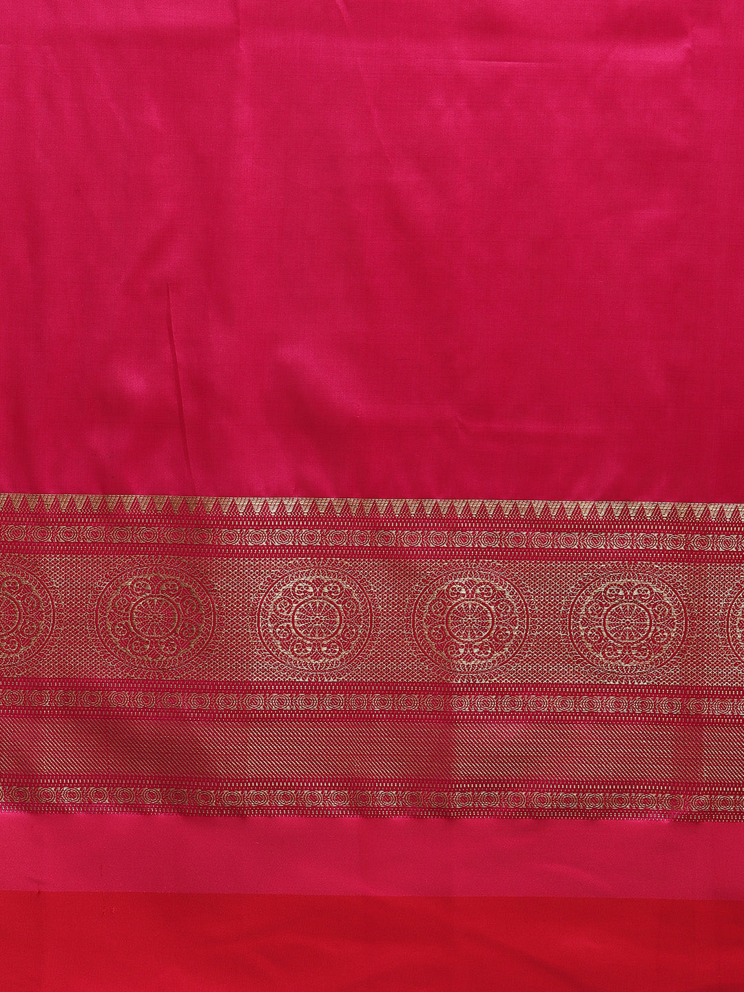 Plain Zari Border Cotton Woven Saree
