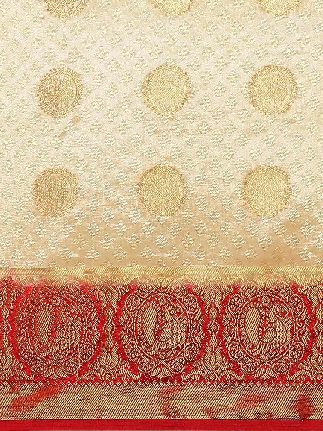 Zari Border Booti Art Handloom Woven Saree