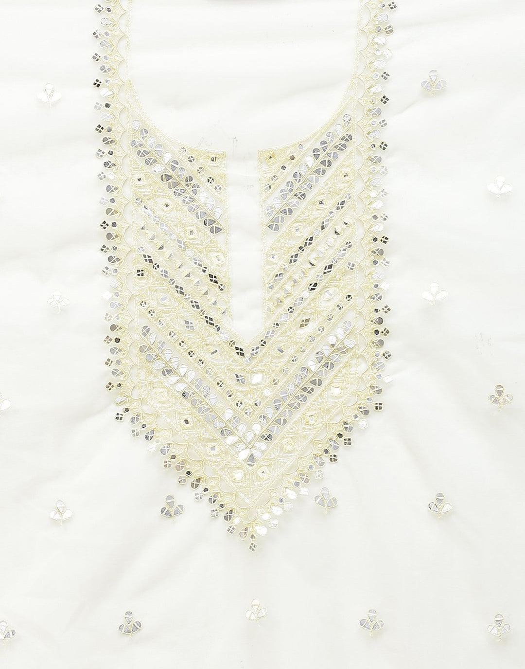 Embroidered Organza Kora Suit Piece