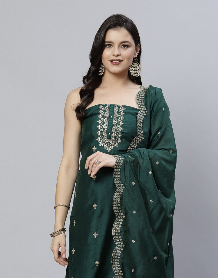 Embroidered Chanderi Suit Piece