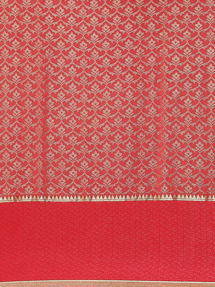 Brocade Zari Jaal Georgette Woven Saree