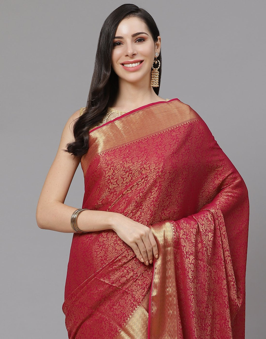 Semi Georgette with Beautiful Zari Jaal Weaves