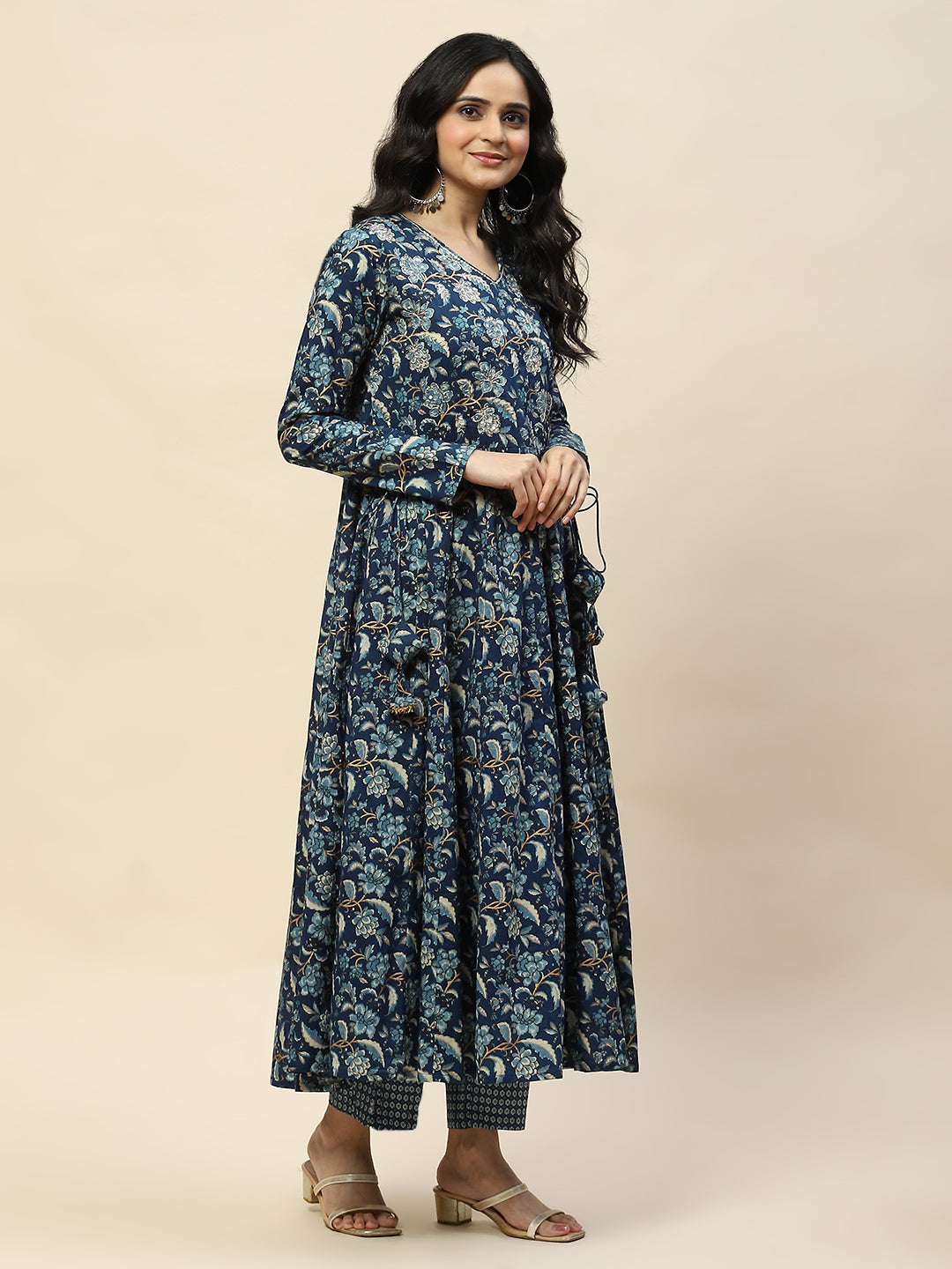 Neck Embroidery Cotton Kurta With Pants &amp; Dupatta