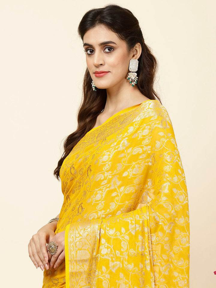 Zari Jaal Woven Georgette Saree