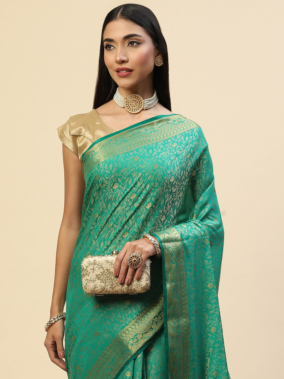 Resham Zari Border Handloom Saree