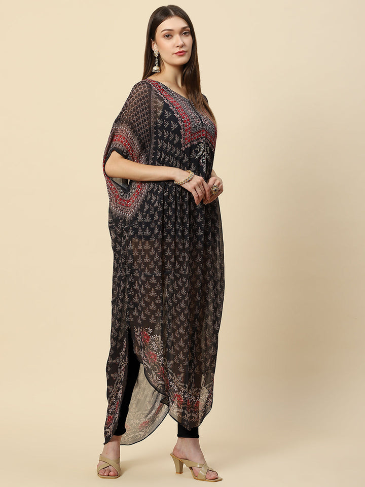 Digital Printed Georgette Kaftan Kurta