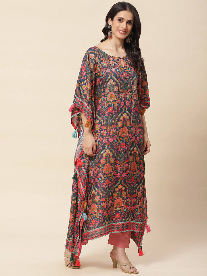 Printed Muslin Kaftan Kurta