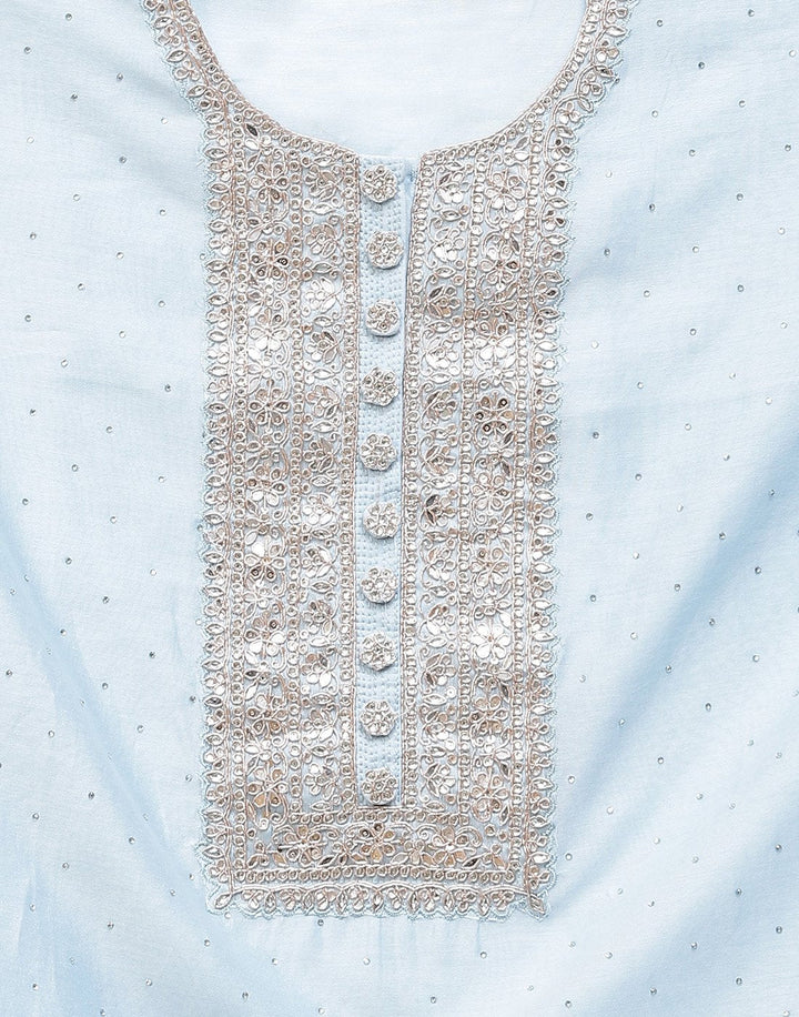 Embroidered Cotton Chanderi Suit Piece