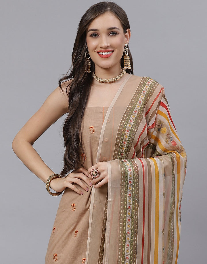 Cotton Embroidered Suit Piece