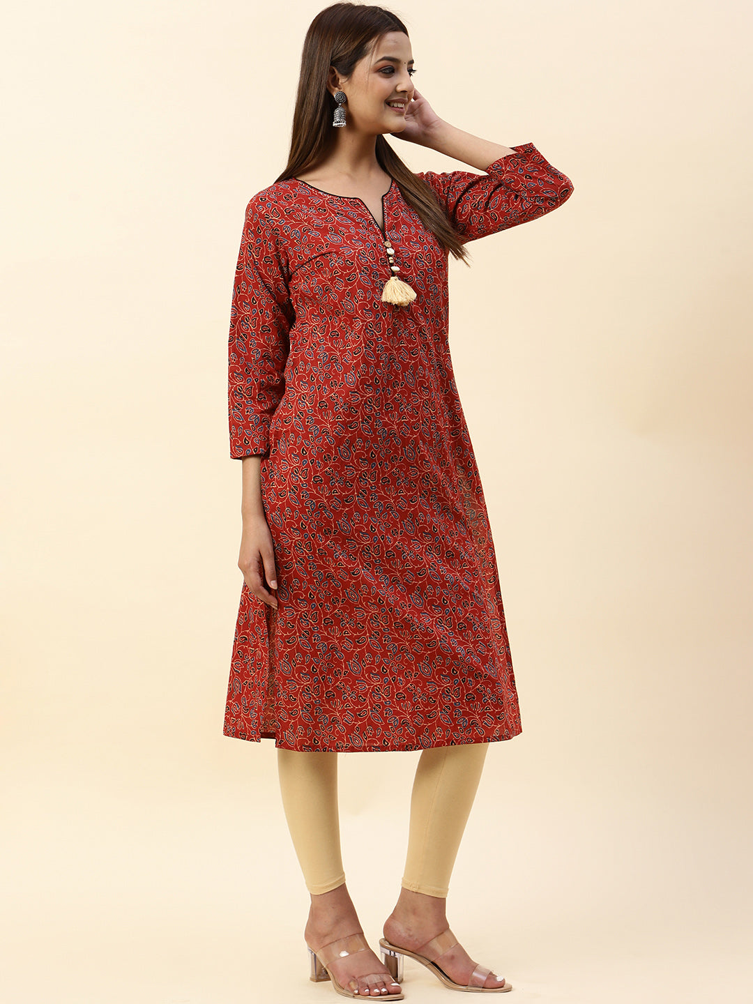 Floral Printed Cotton Kurta