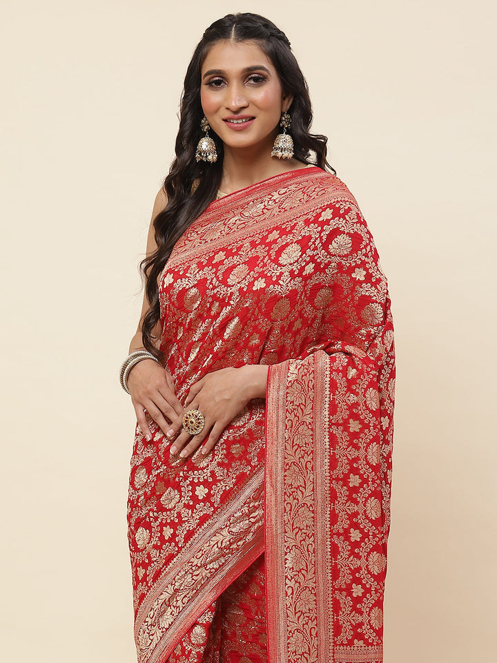 Zari Jaal Georgette Saree