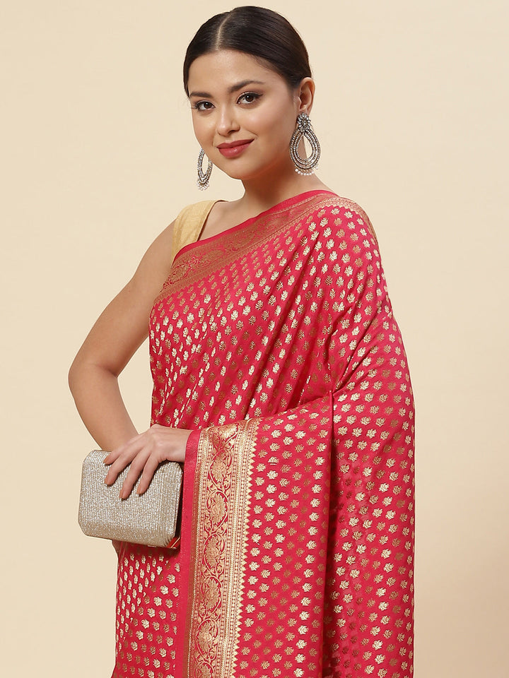 Zari Booti Handloom Woven Saree