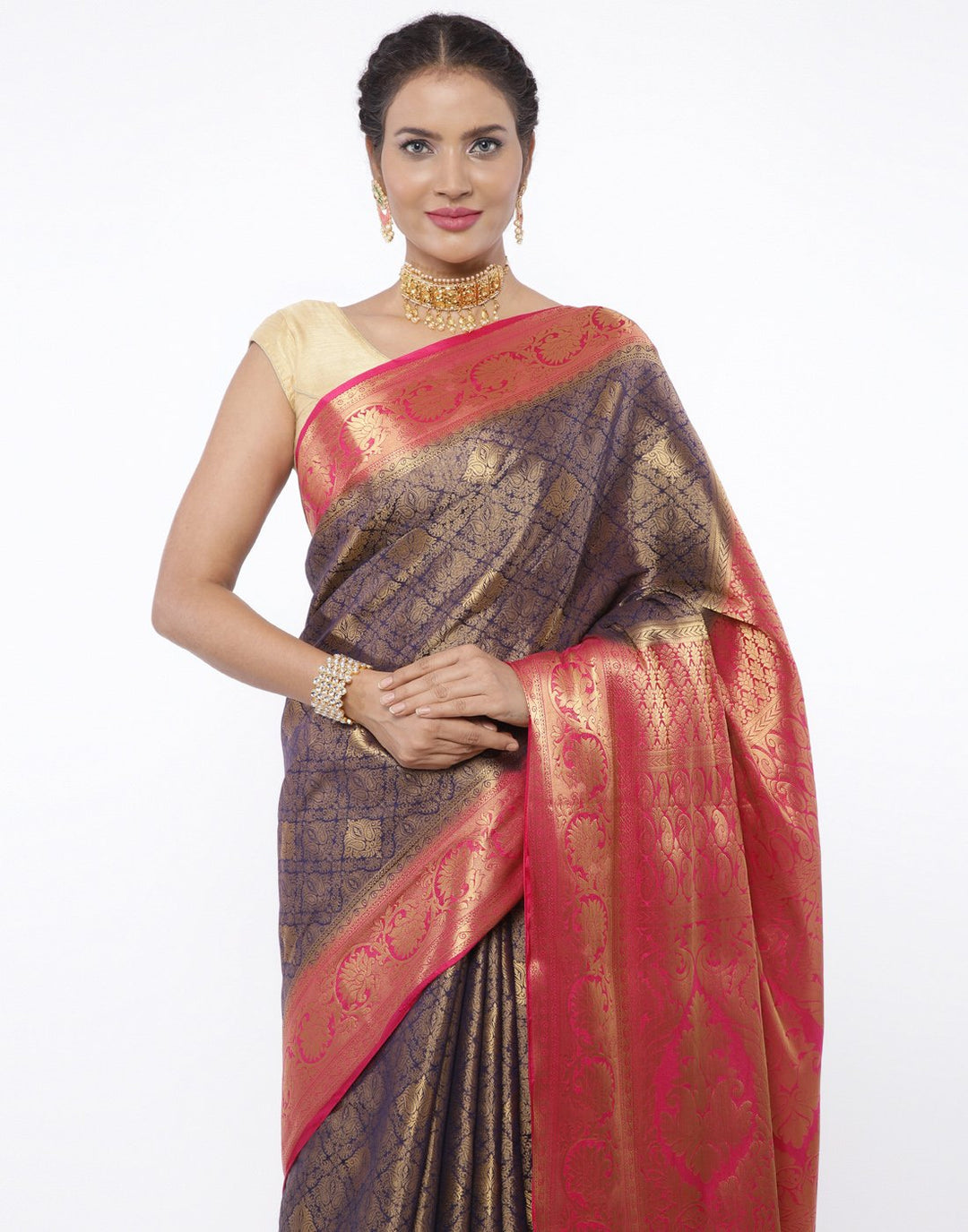 MBZ Meena Bazaar-Art Handloom Woven Saree