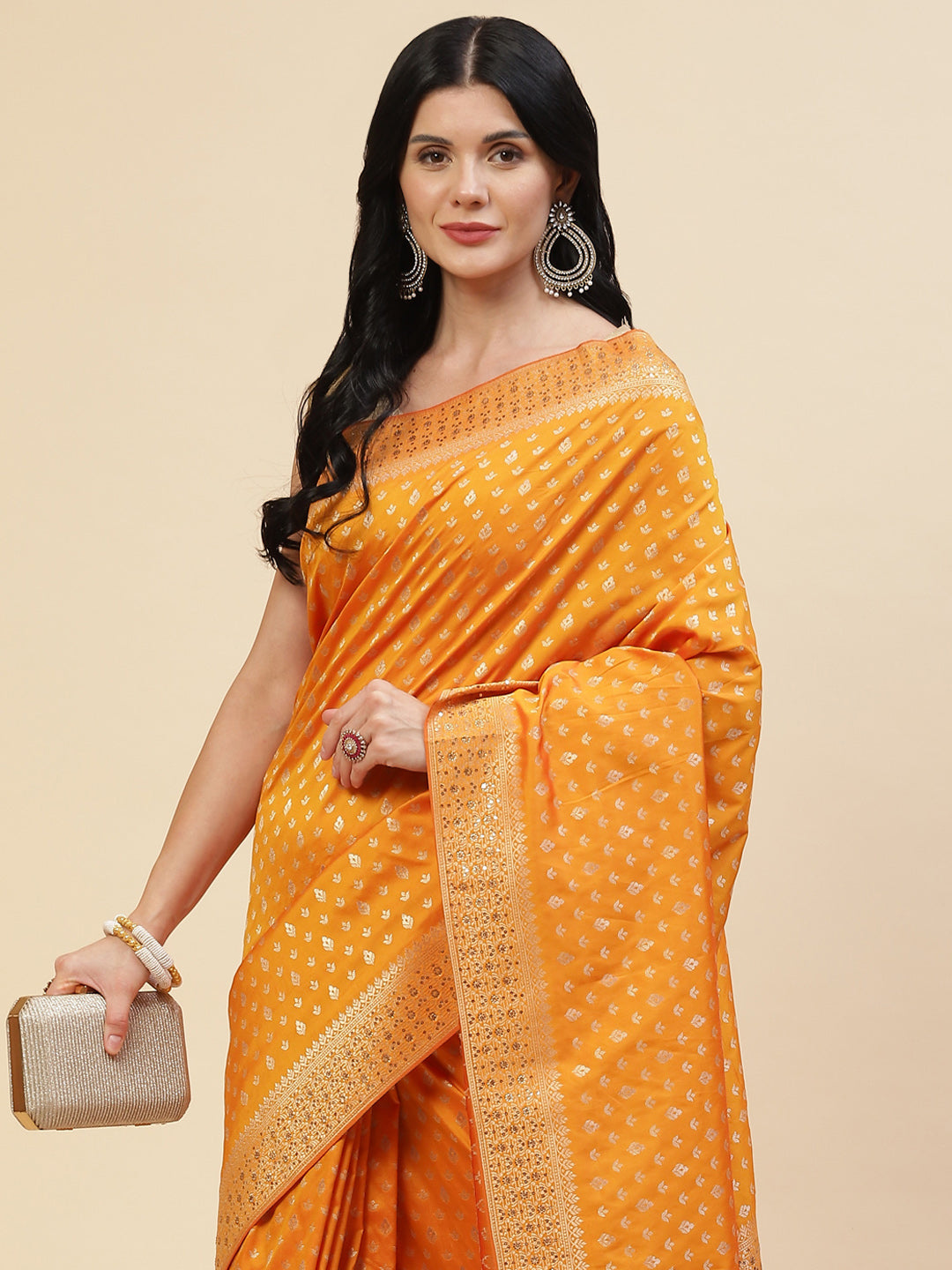 Stone Booti Banarasi Woven Saree