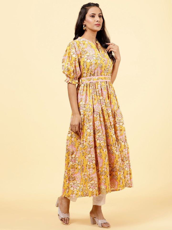 Floral Printed Cotton Kurta