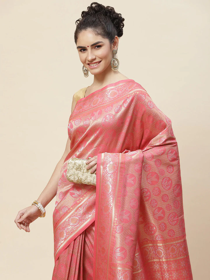 Zari Border Art Handloom Woven Saree