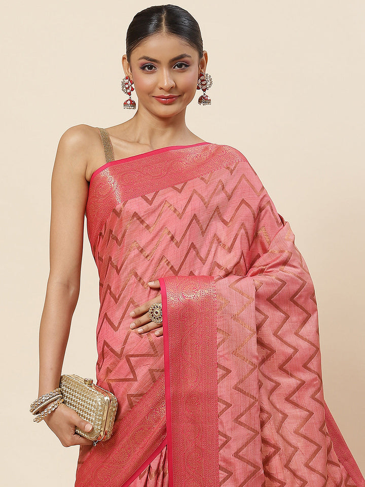 Zari Jaal Woven Handloom Saree