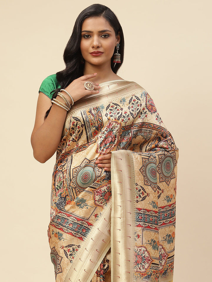 Digital Printed Satin Saree