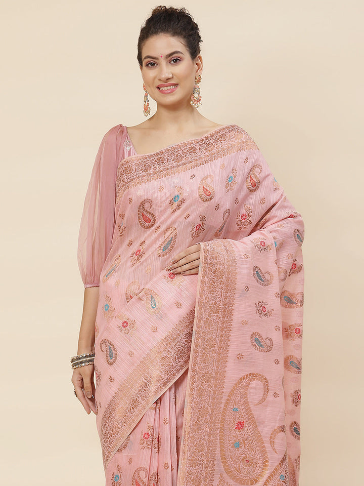 Parsley Woven Cotton Saree