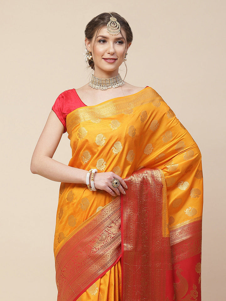 Zari Border Woven Art Handloom Saree