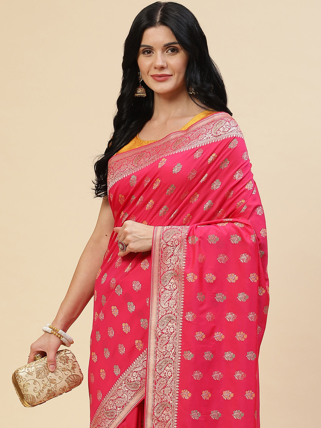 Stone Booti Banarasi Woven Saree